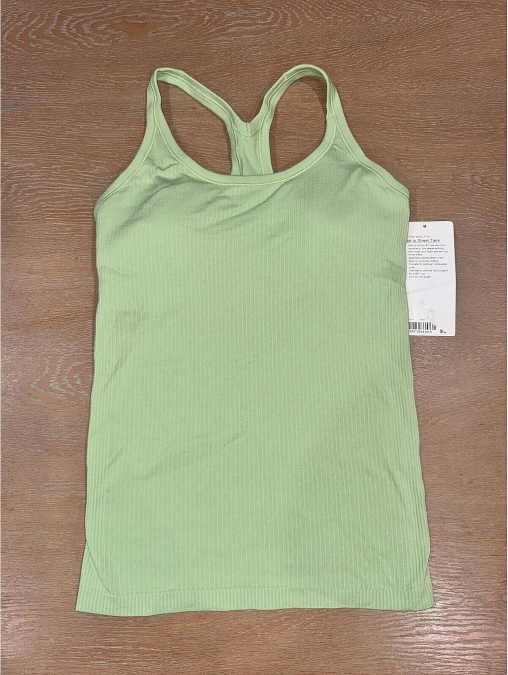 Lululemon Ebb to Street Tank Top SIZE 8 Light Support, B/C Cup Kale Krush NWT